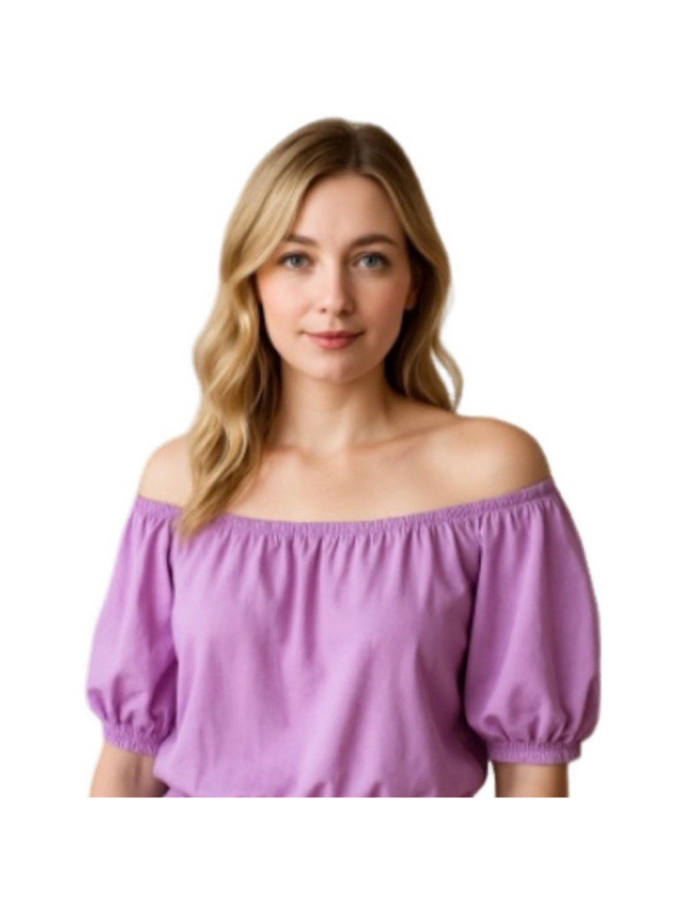 Old Navy Womens Medium Lilac Off Shoulder Cropped Top Ren Faire Milkmaid Pirate